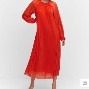 Mango Puffed sleeves dress